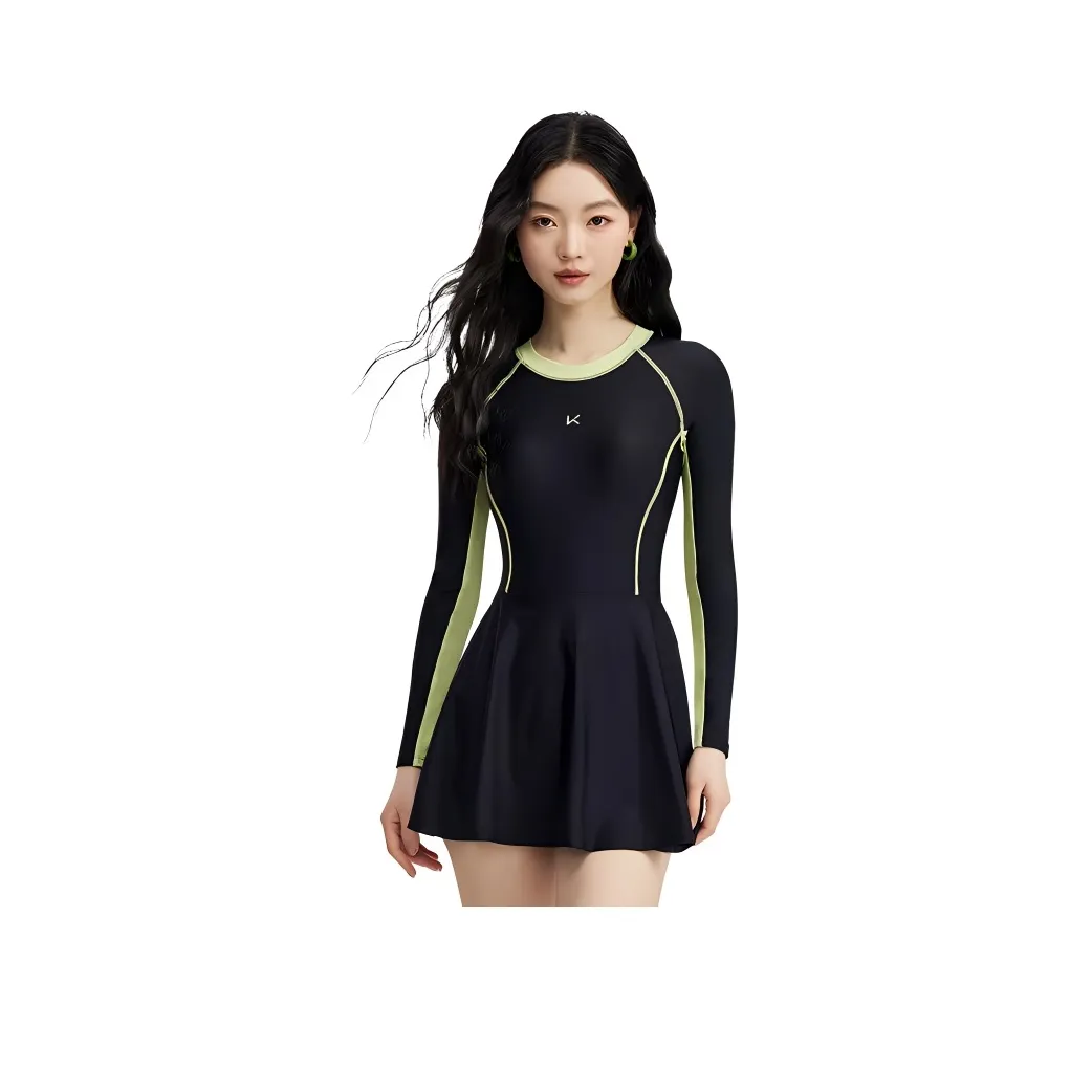 KEEP Платья и юбки для плавания Женские Черный и Зеленый