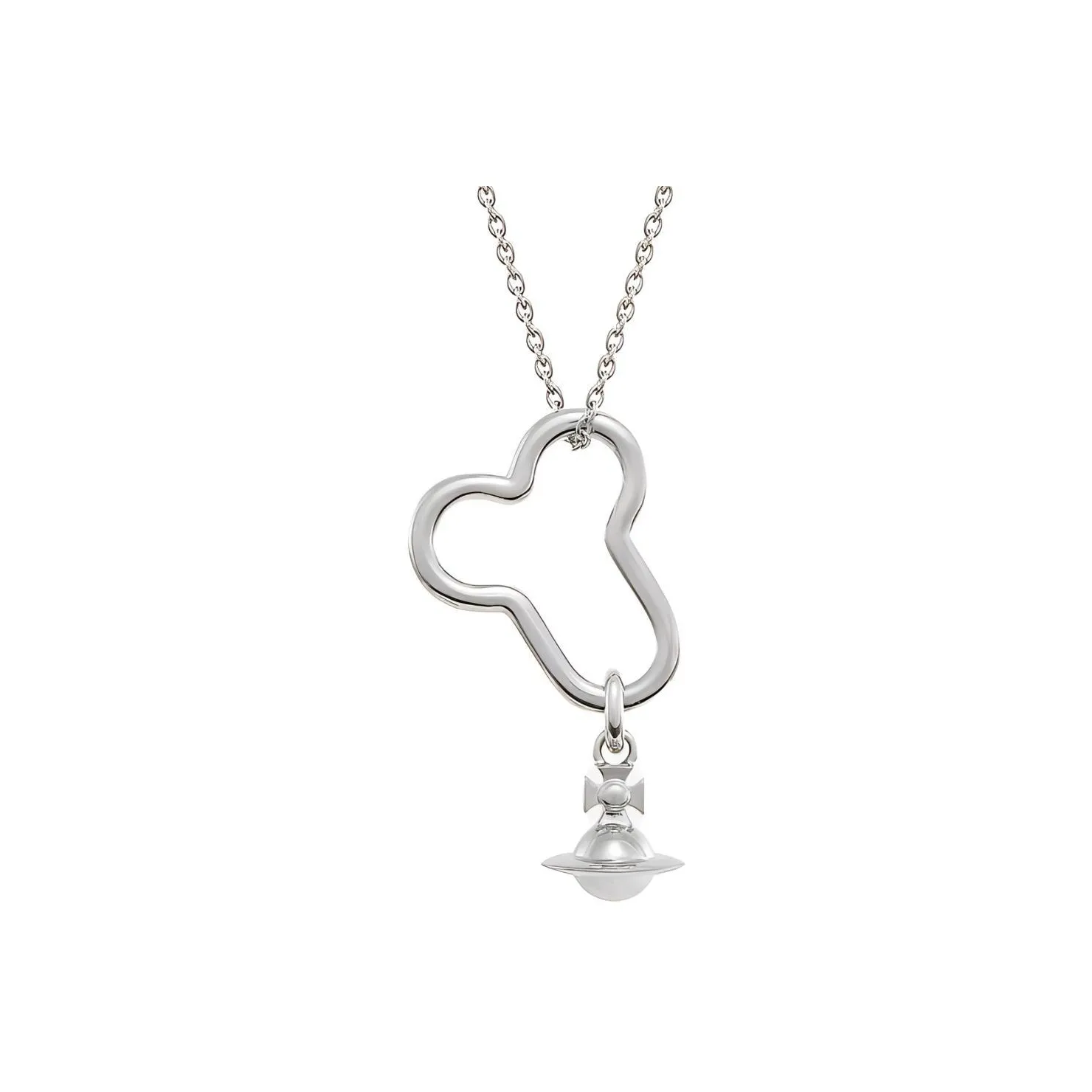 Vivienne Westwood Playful Creative Styling Saturn Подвеска-ожерелье Унисекс Серебряный