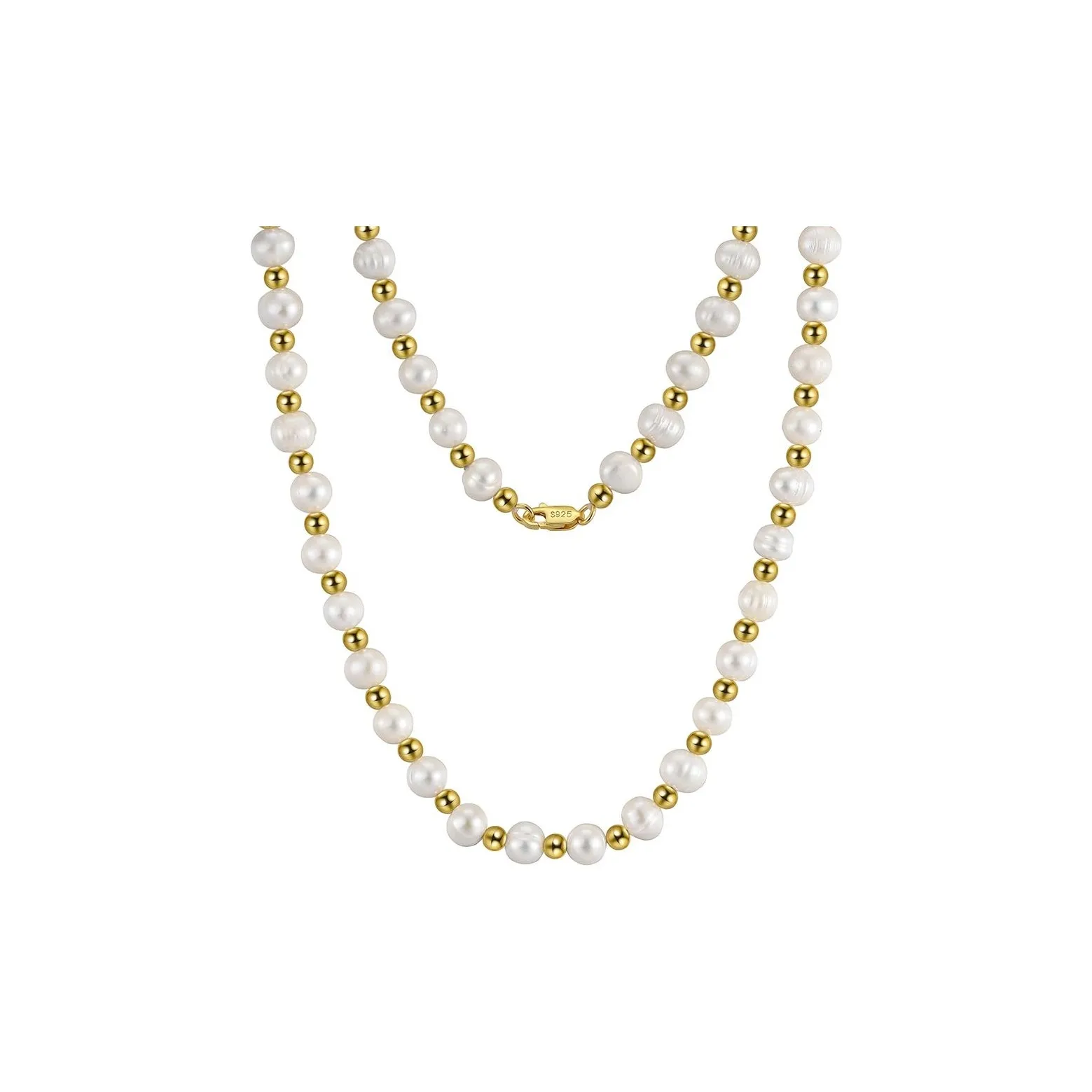 ZHENZHUAOMI Freshwater Pearl Necklaces Men's