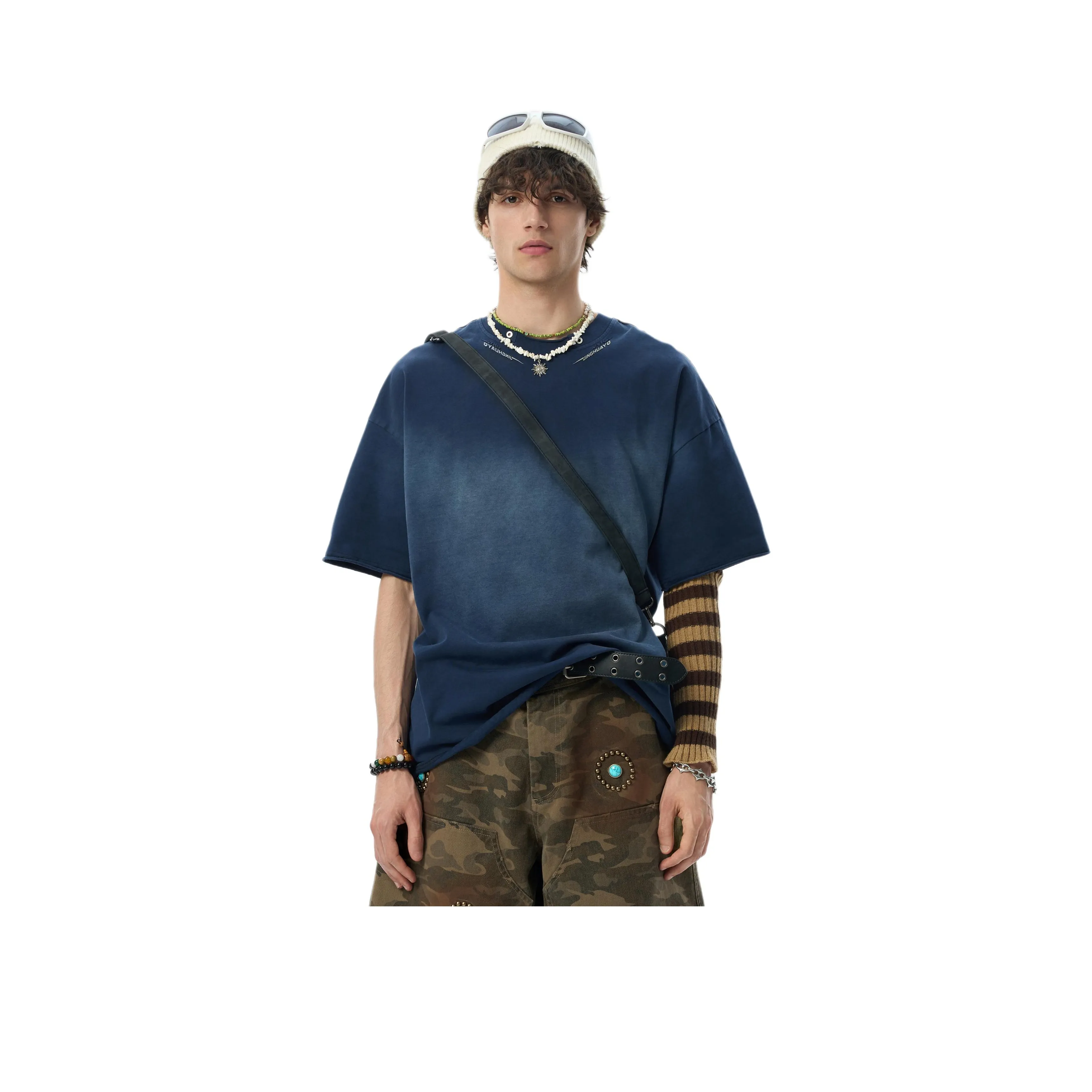 JHYQ Spray Краситель Темно-синий Унисекс T Рубашки