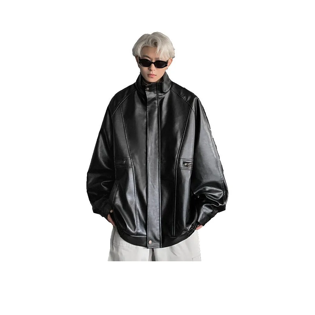 ROBINHOOD Кожа Куртка Унисекс Черный