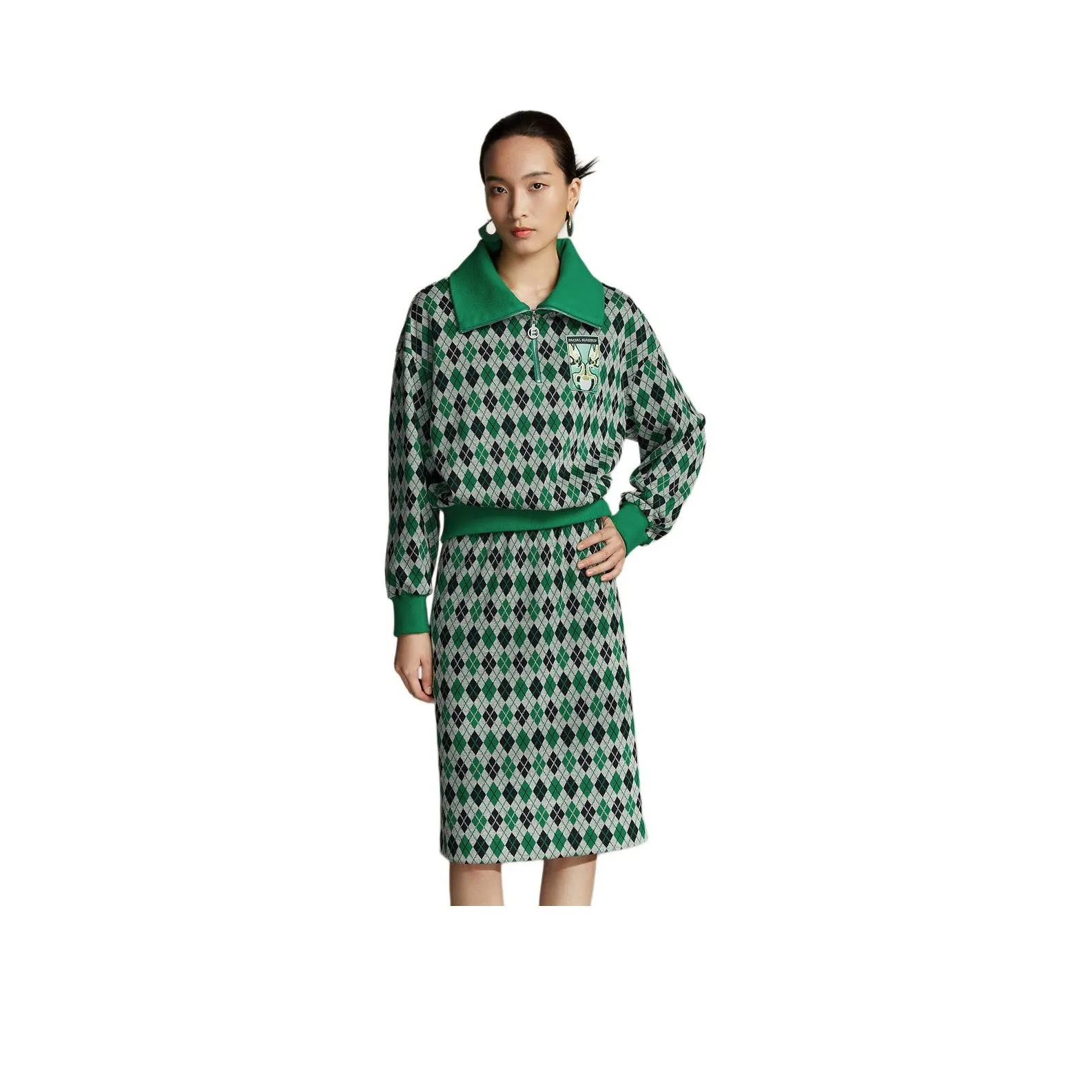 BBLLUUEE Комплект с юбкой Женские Лесной зеленый