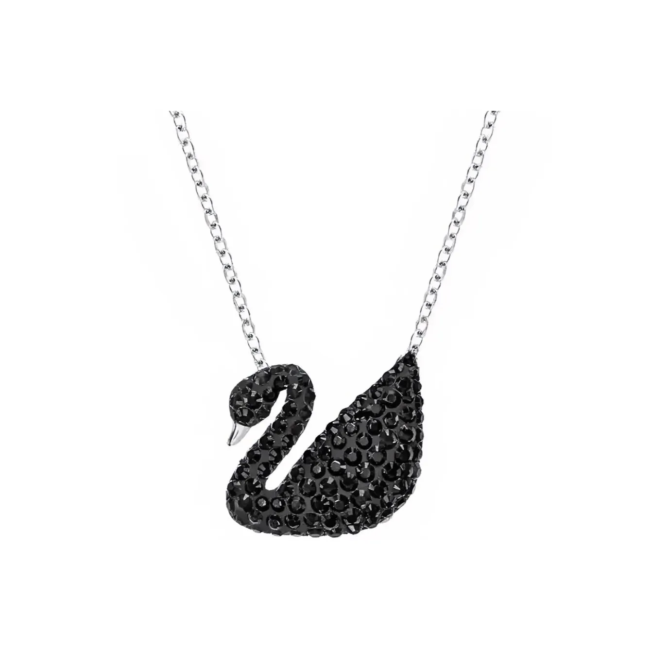 Swarovski Rhodium Plated Necklaces Women's Black