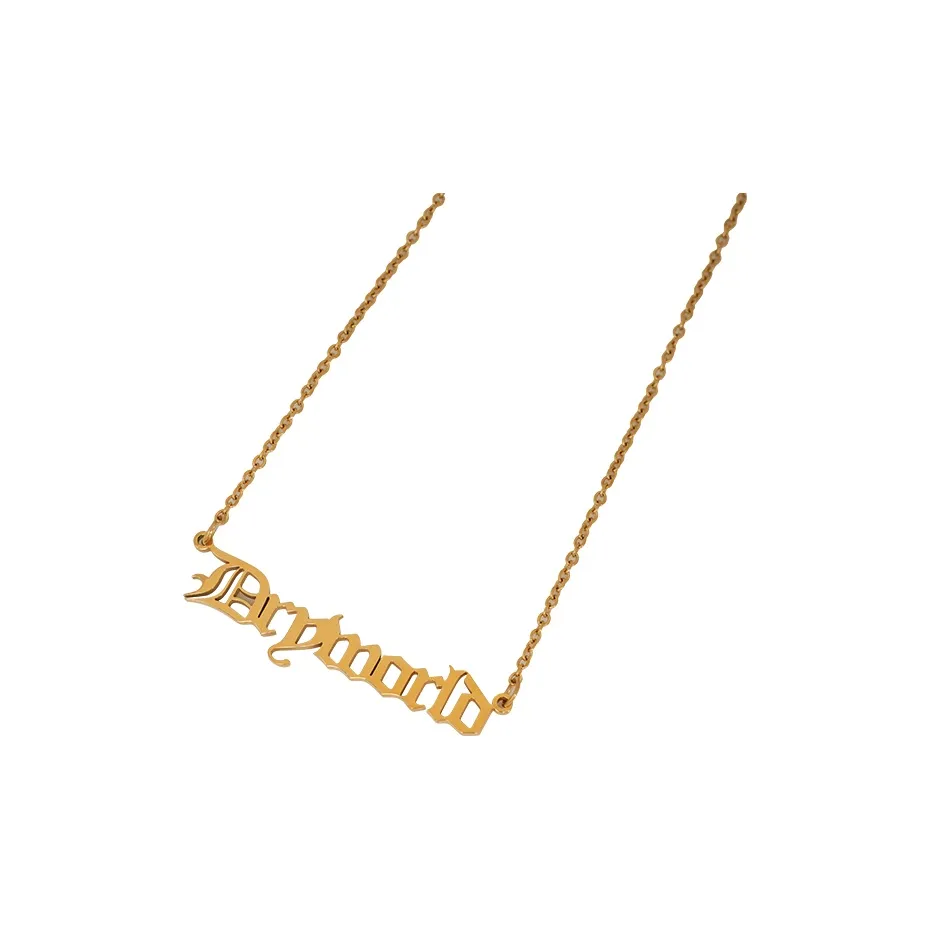 DRYWORLD Эксклюзивный дизайн титановая сталь цепочка на ключицу сплав ожерелье унисекс золото