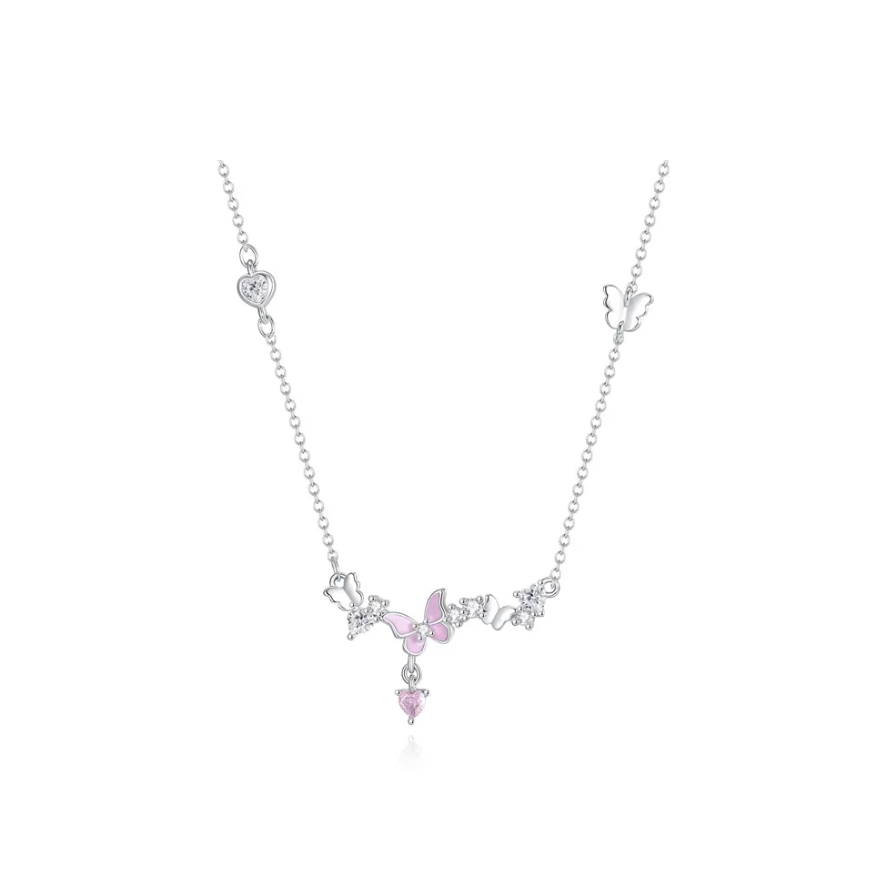 YINCHIE Niche Butterfly Versatile Girlfriend Necklaces Women's Box