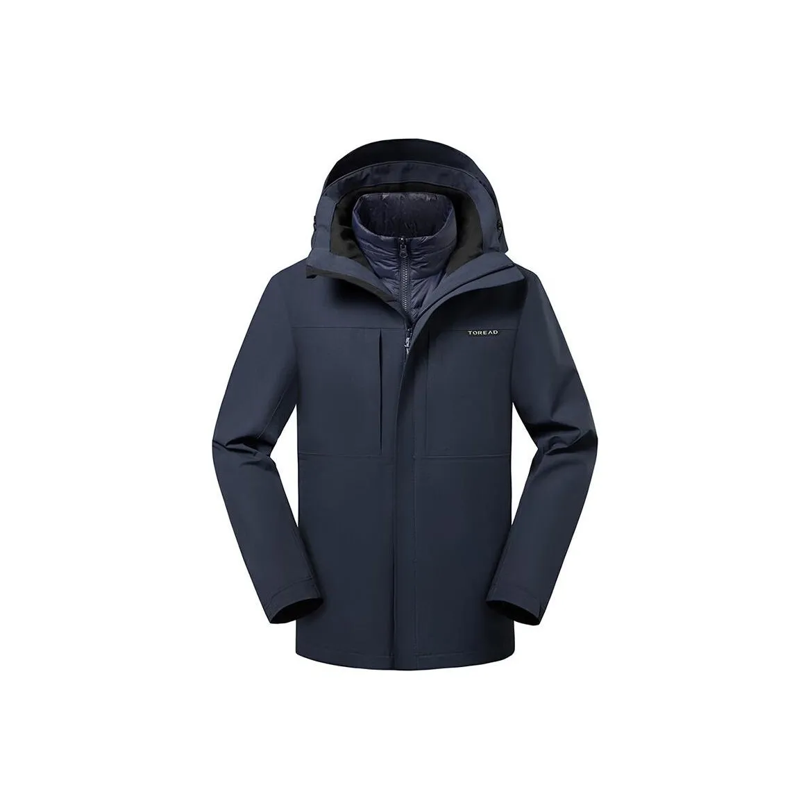 TOREAD Водонепроницаемый Ветрозащитный Устойчивый к истиранию Термическая ветровка Мужской Темно-синий