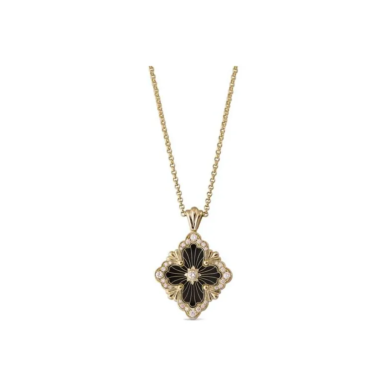 BUCCELLATI 18K Gold, Onyx, Diamond Necklaces Women's Gold
