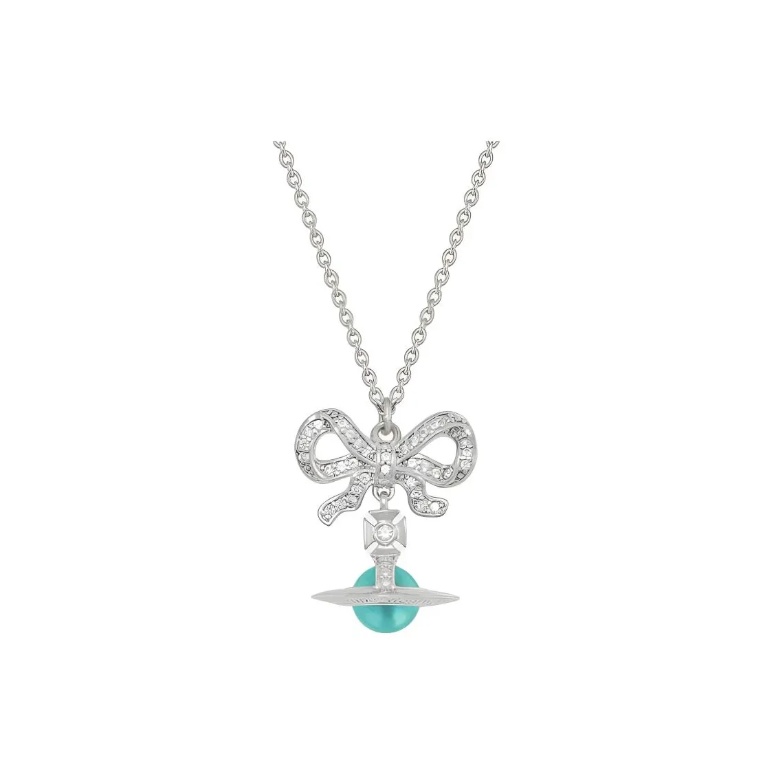 Vivienne Westwood Ожерелья Женские Бирюзовый Серебряный