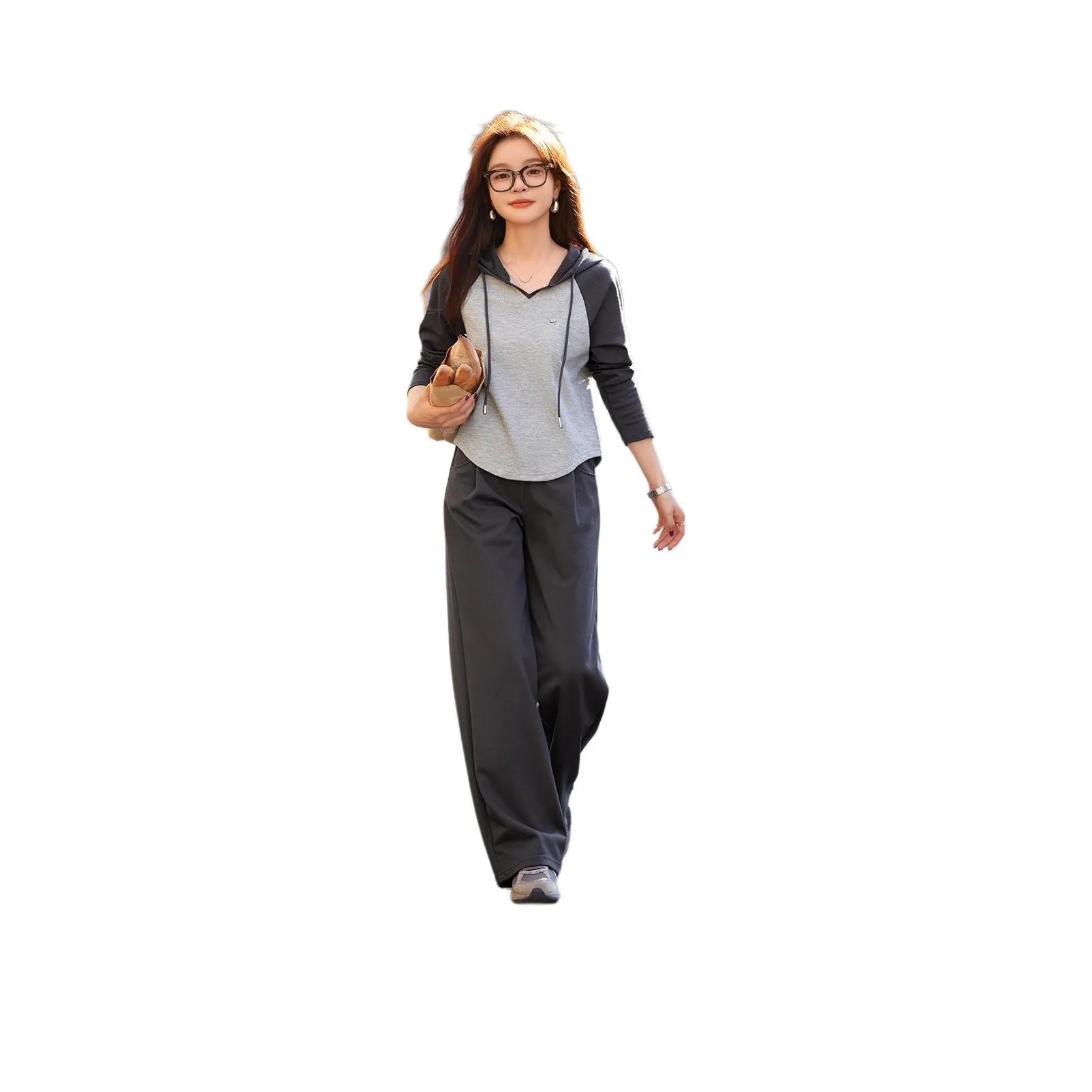 Mo Han Yi Mei Casual Suit Women's Gray