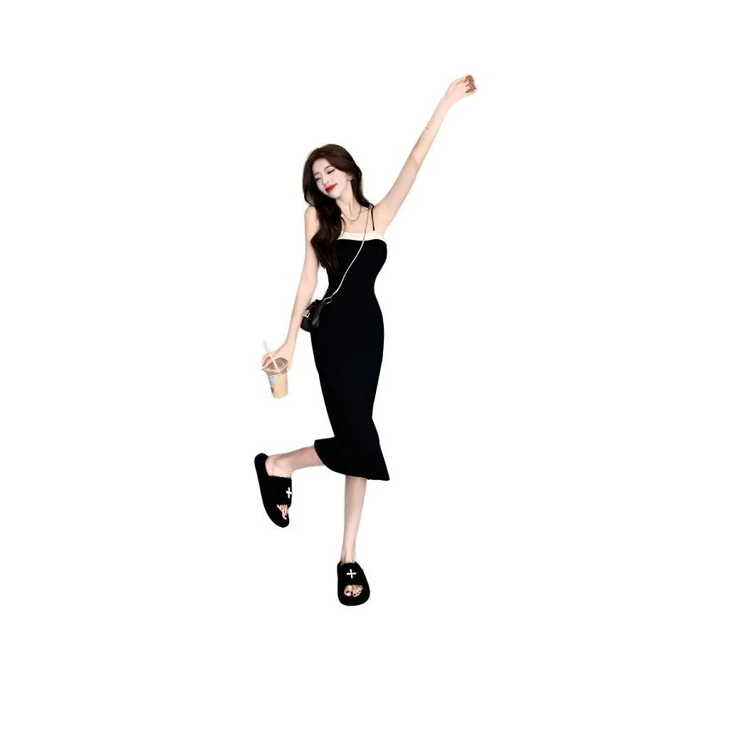 QIAOMONVHAI Черные Женские Слиплатья