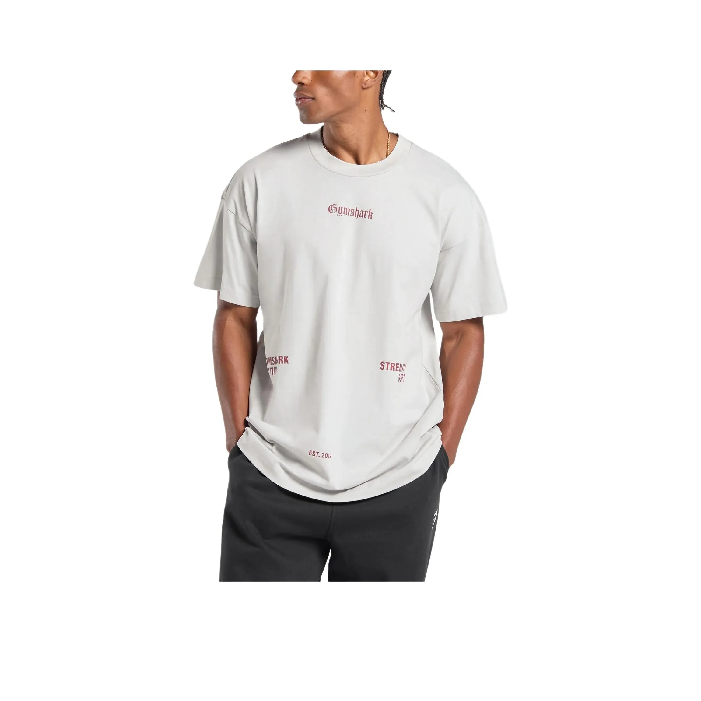 GYMSHARK T Shirt Men's Metallic Gray