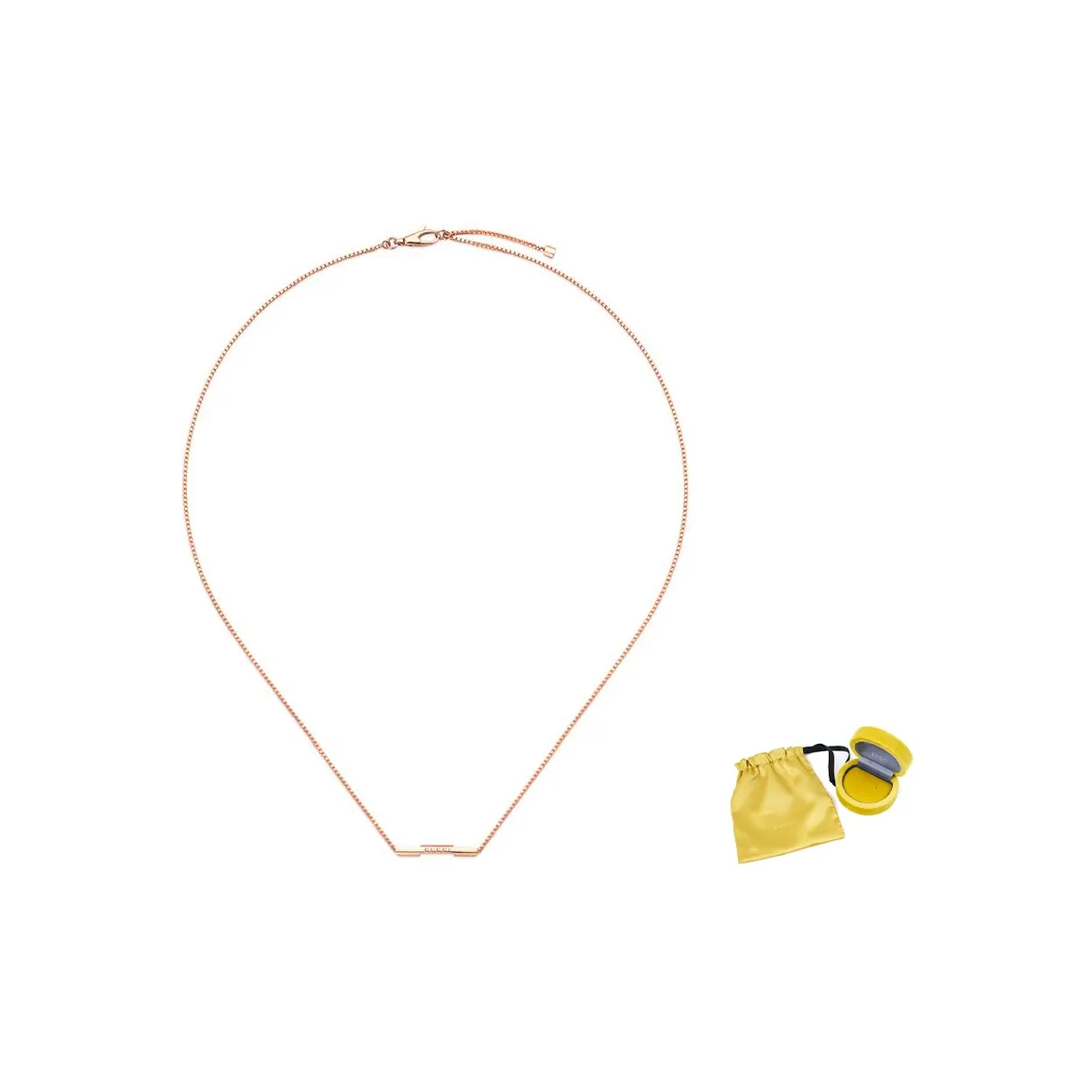 GUCCI Link To Love Necklace With 'GUCCI' Bar