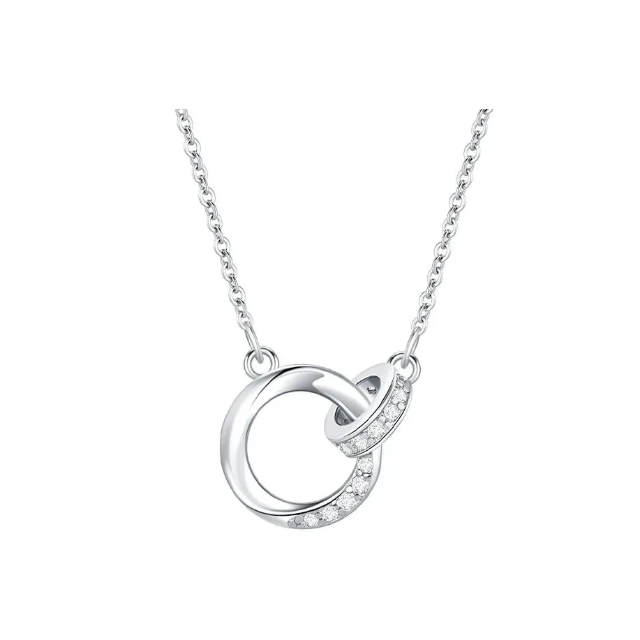 TEEX Micro Pave Циркон Серебряные Ожерелья Унисекс