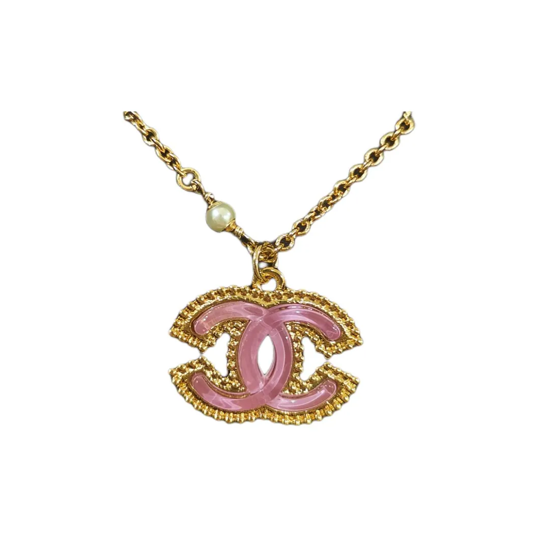 CHANEL Metal, Resin, Glass Necklaces Women's Gold