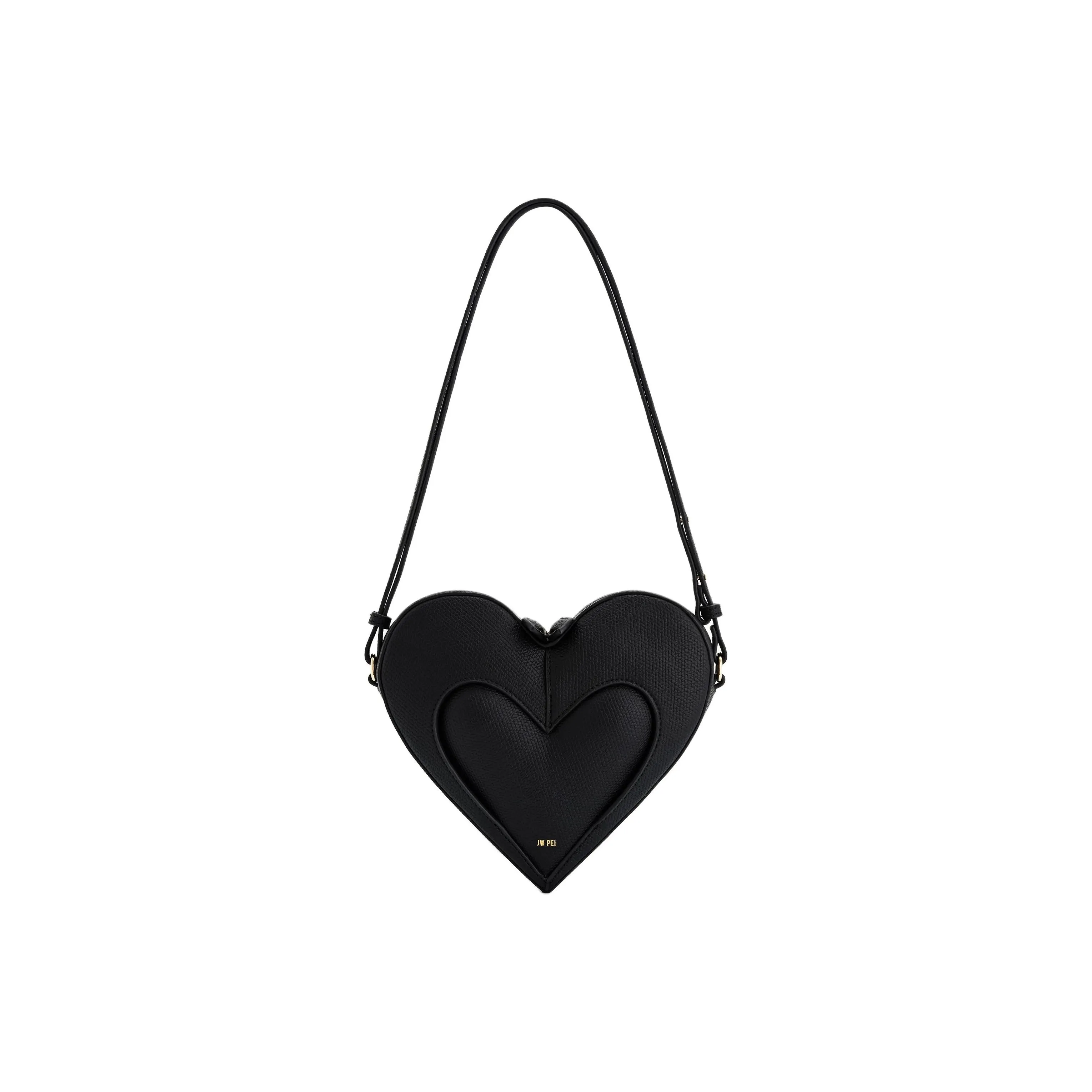 JW PEI Веганская кожа Сумка через плечо Сумка на плечо Женская Черная