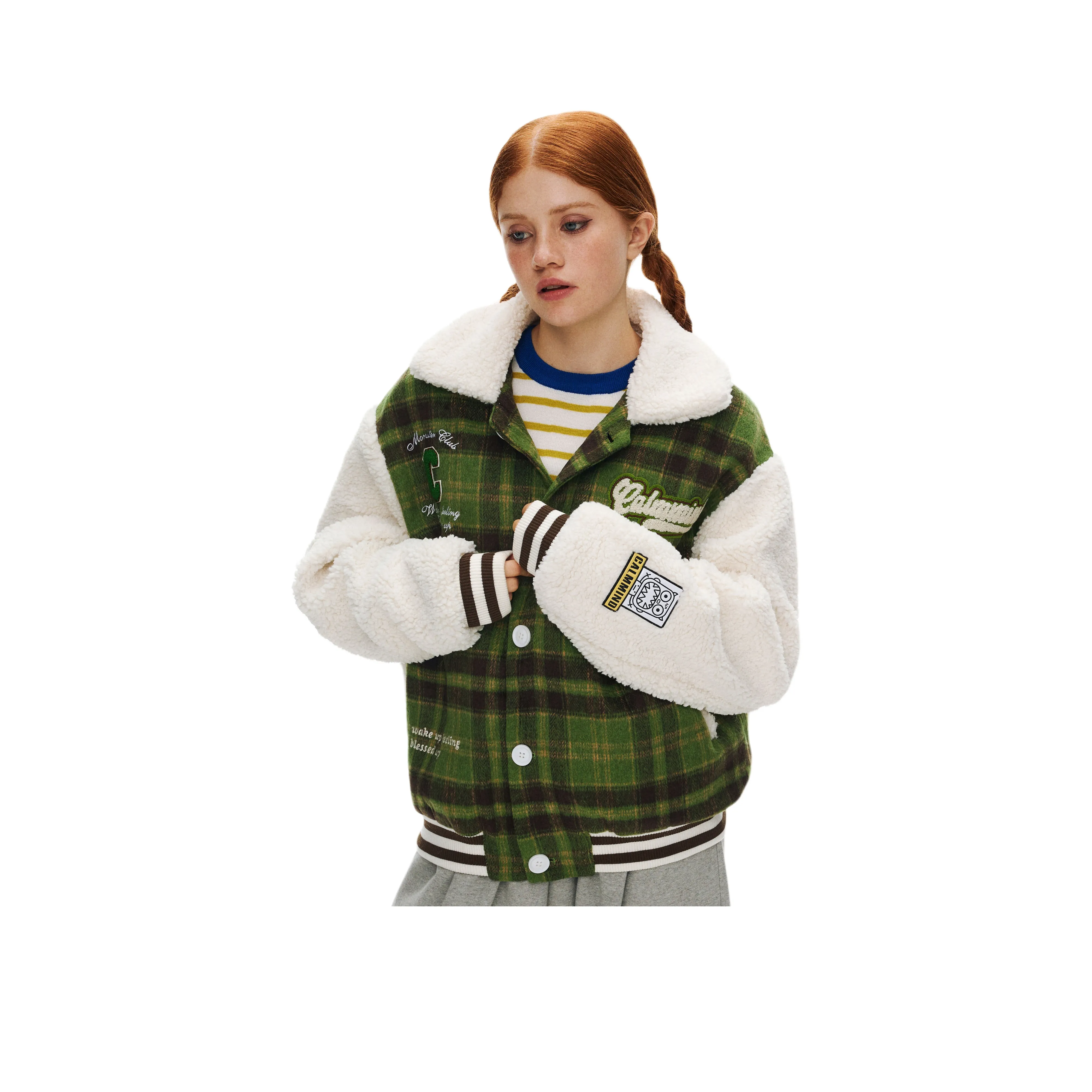 CALMMIND Хлопковый пуховик женский зеленый