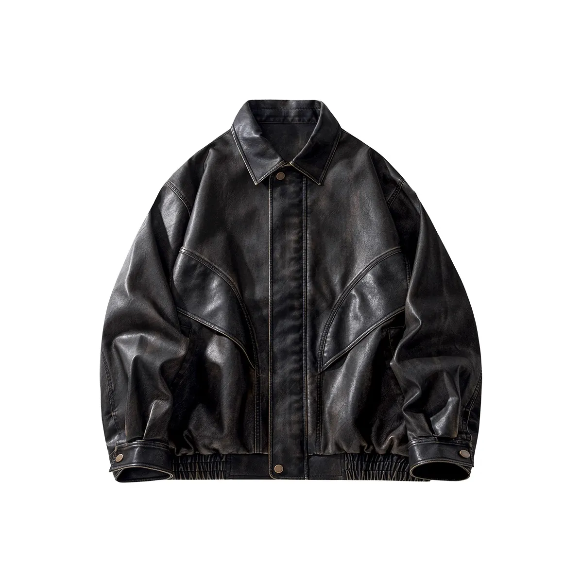 HZWH Кофе Мужские Кожаные Куртки