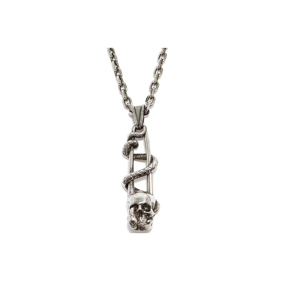 Alexander McQueen Necklaces Men's Antique Silver