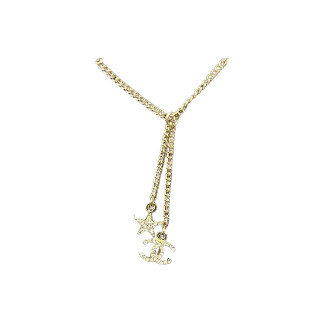 CHANEL Metal Necklaces Women's Gold