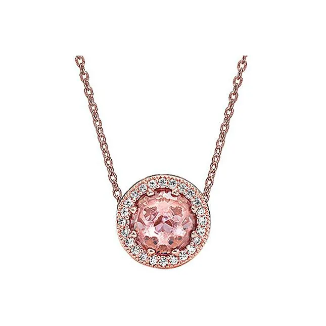 Pandora Copper Silver Alloy Necklaces Women's
