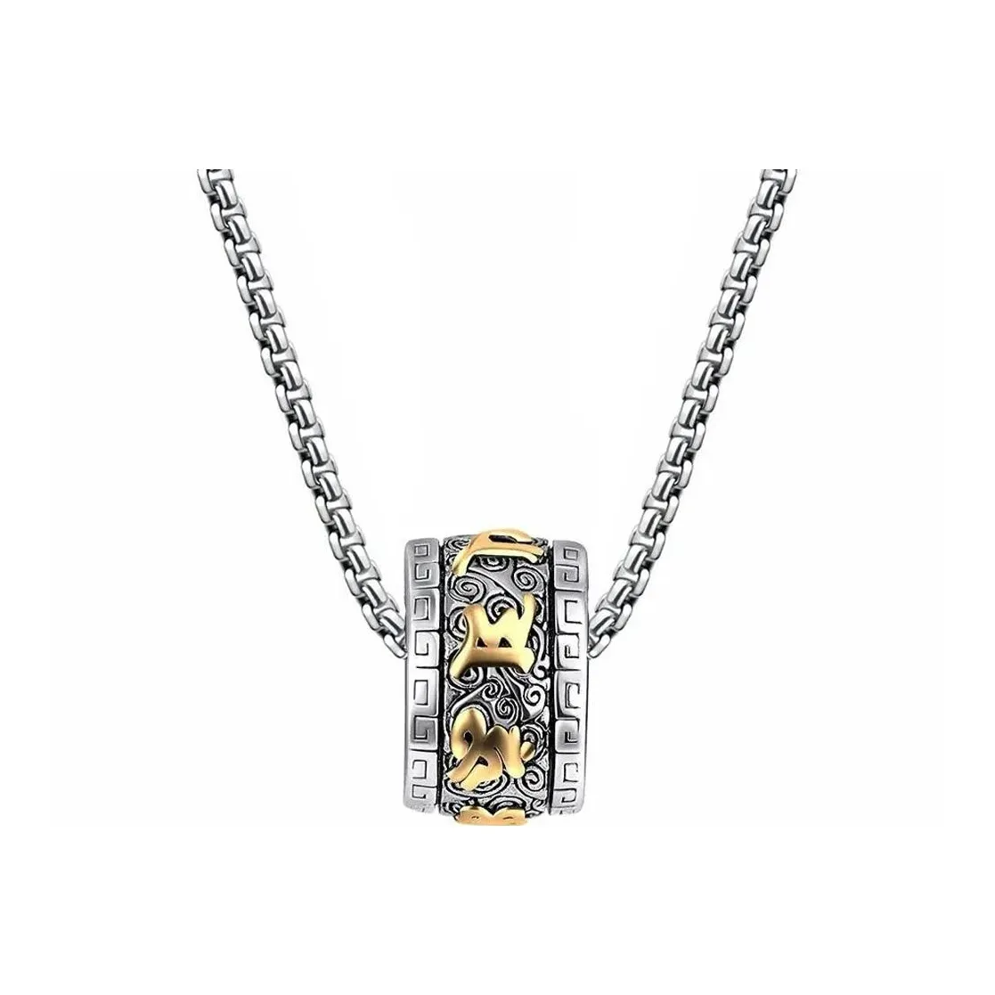 MAGICPOLE Титановые стальные ожерелья мужские серебряные