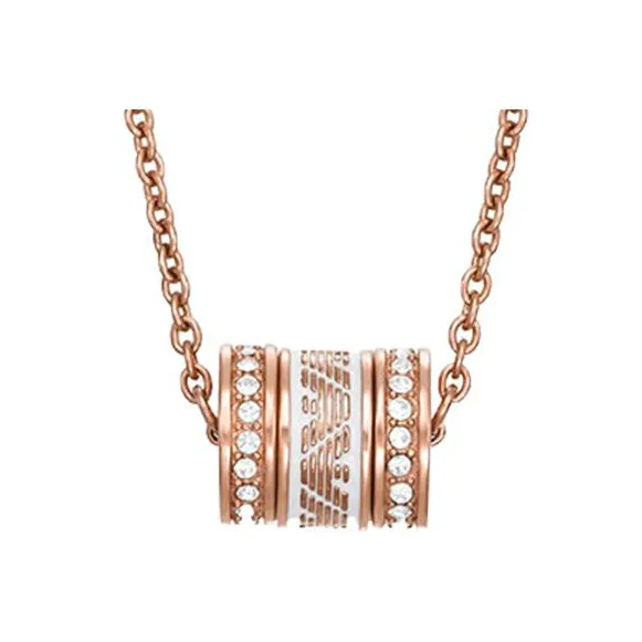 EMPORIO ARMANI Stainless Steel Necklaces Women's Rose Gold