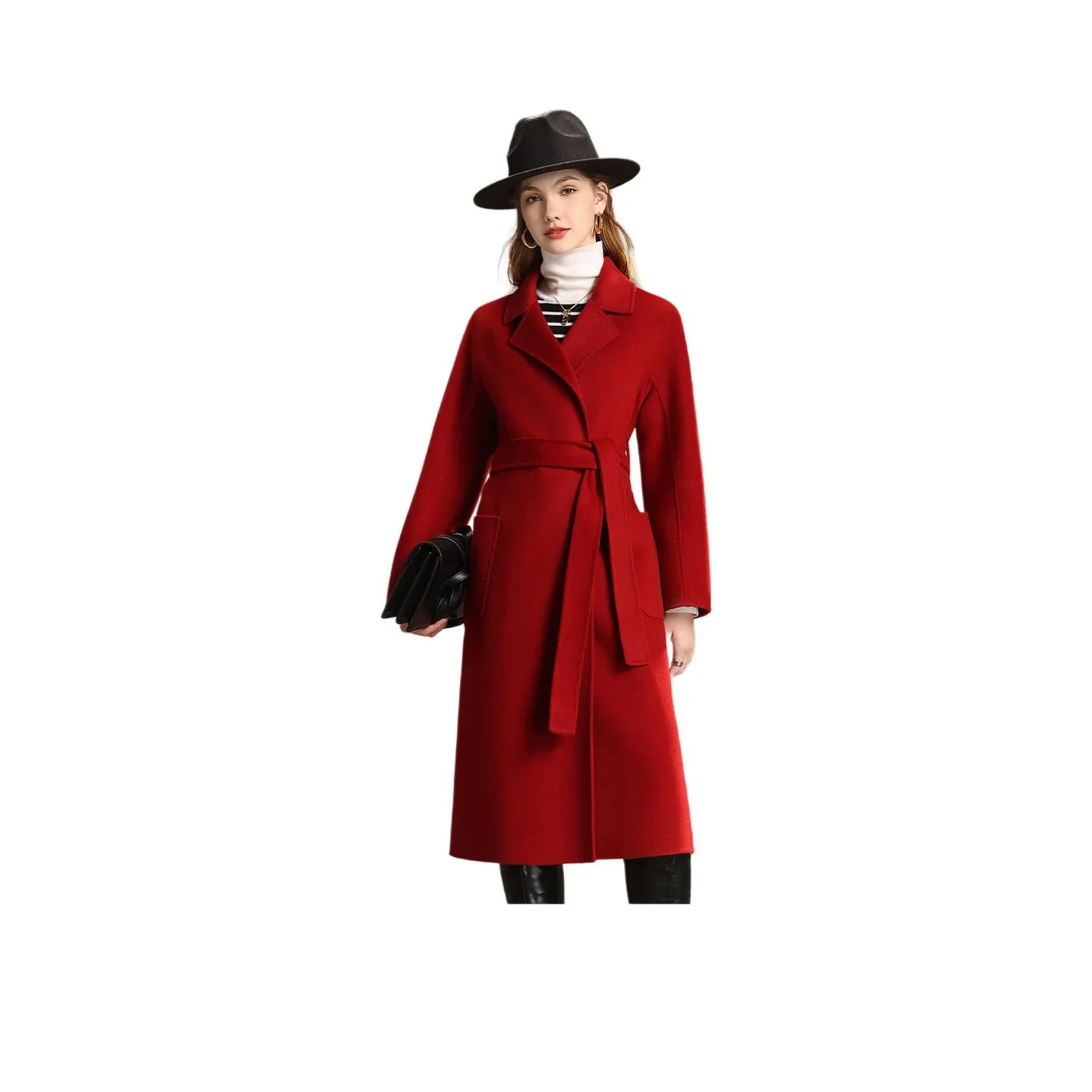 FENHONGMALI Red Женское Пальто