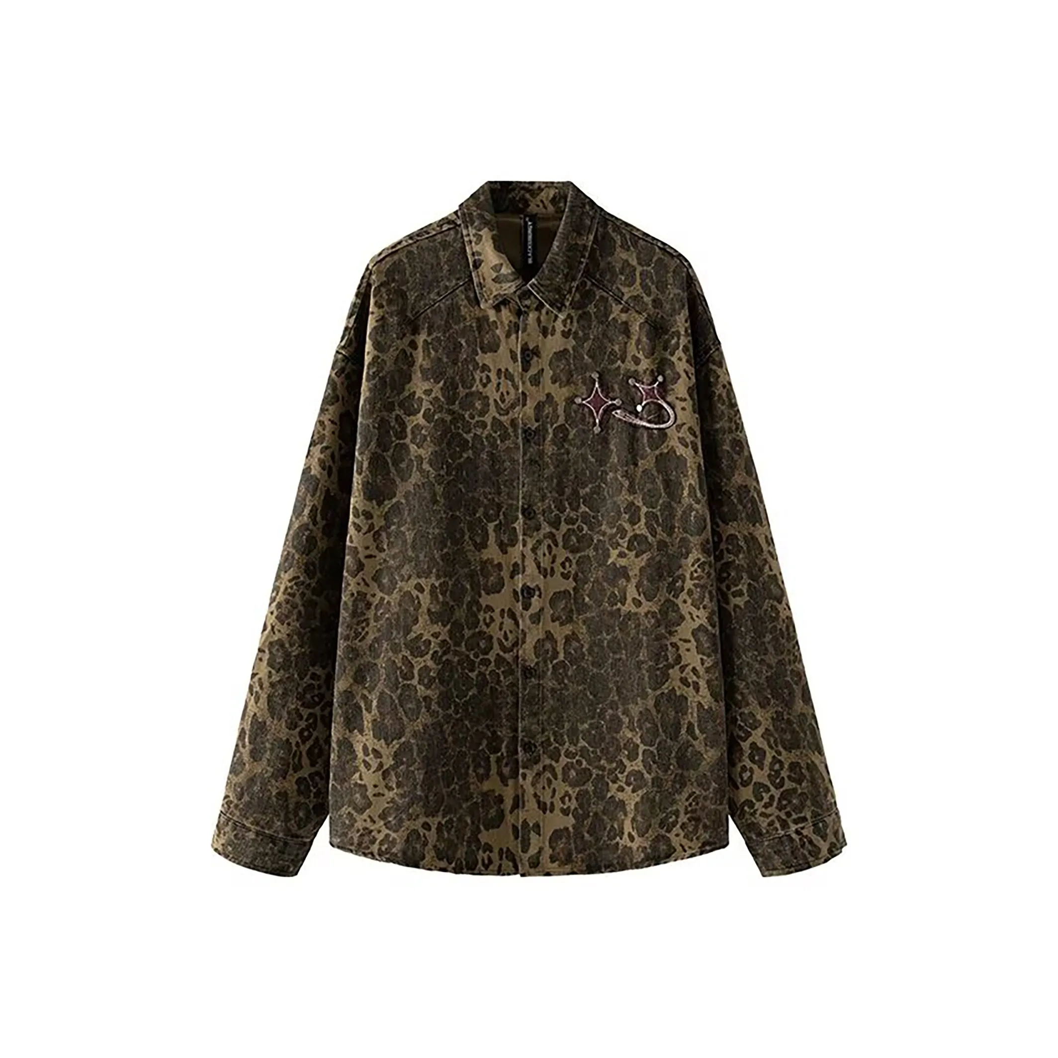 MEIKE Леопардовый принт Унисекс Рубашки