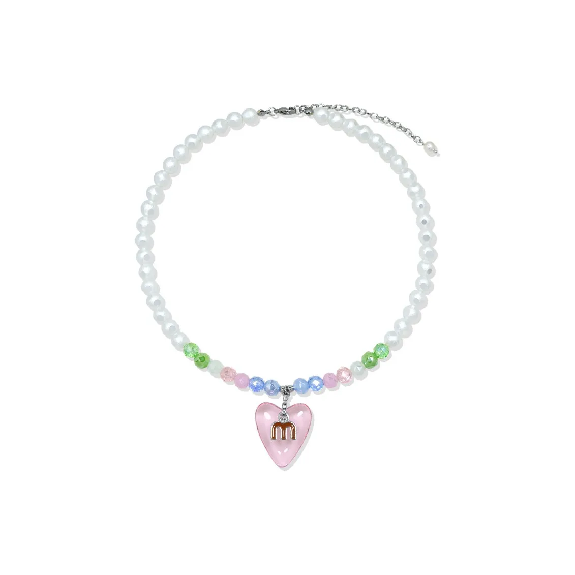 AWE Shell Pearl Titanium Steel Necklace with Skirt Perfect for Summer Y2K Urban Chic Styling Accessories Women's