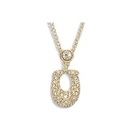 COACH Brass Plated, Glass, Crystal Necklaces Women's Gold