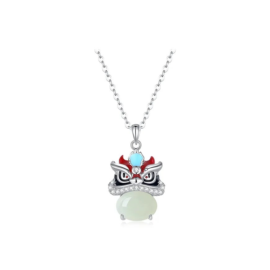 NAME.S Hetian Jade Necklaces Pale Greenish White Jade Women's