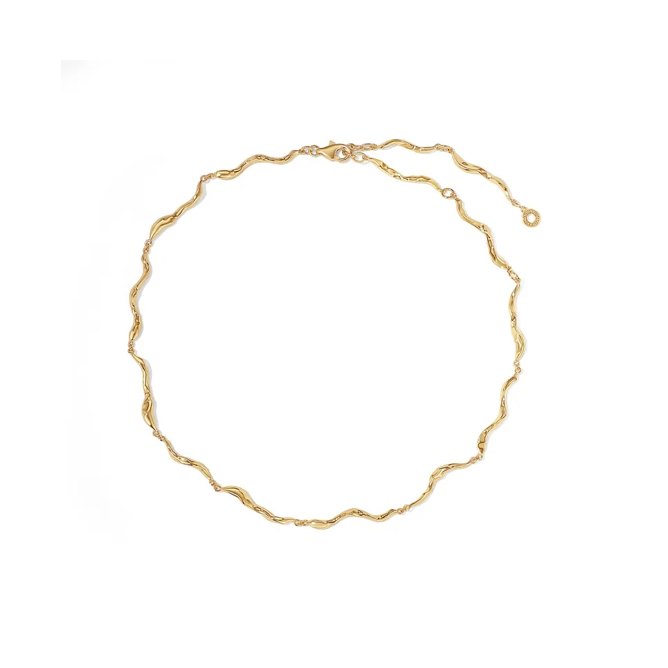 OOAK Golden Collection Медные Толстые Ожерелья с Покрытием из 18K Золото Женские