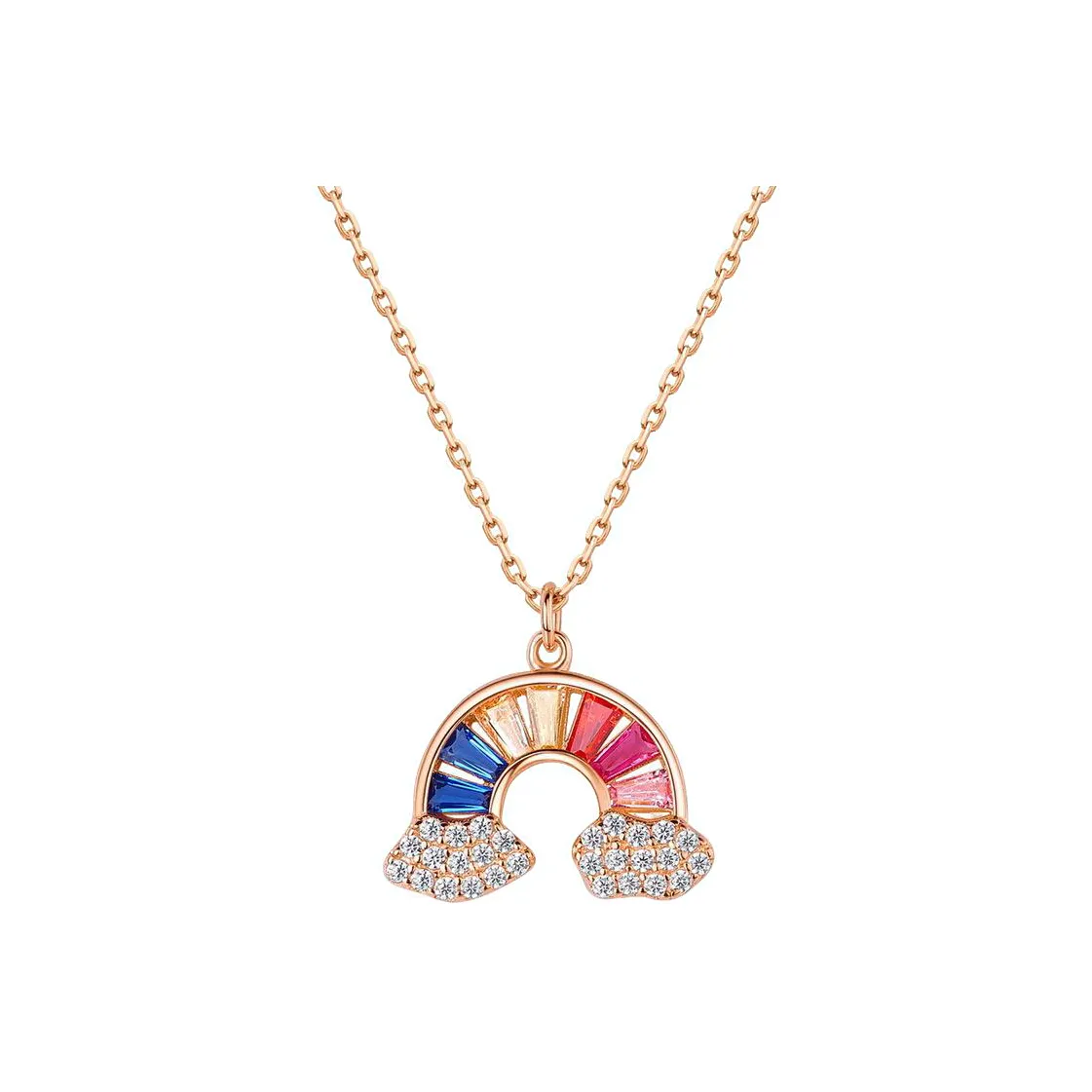 KOYOOME Synthetic Cubic Zirconia Necklaces Unisex