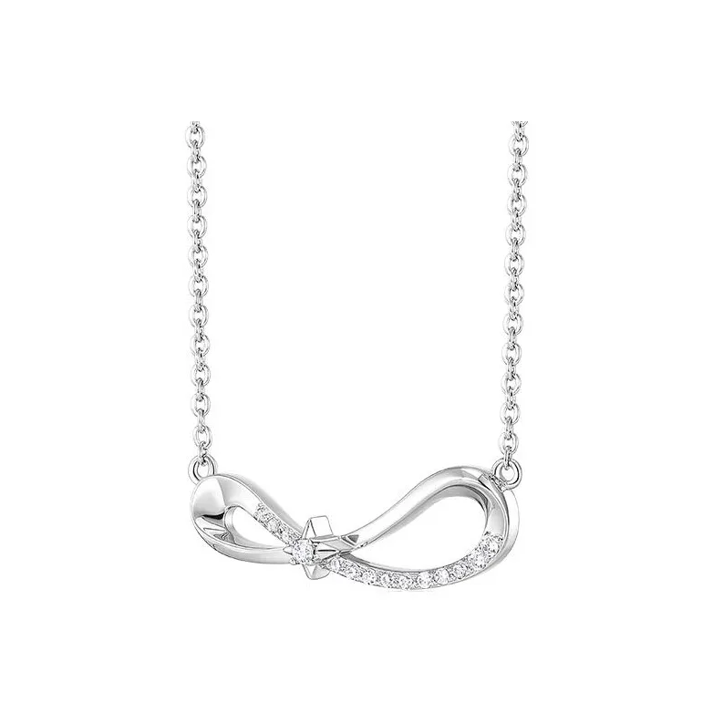 KADER 925 Sterling Silver Infinite Sparkle Star Necklace Women's