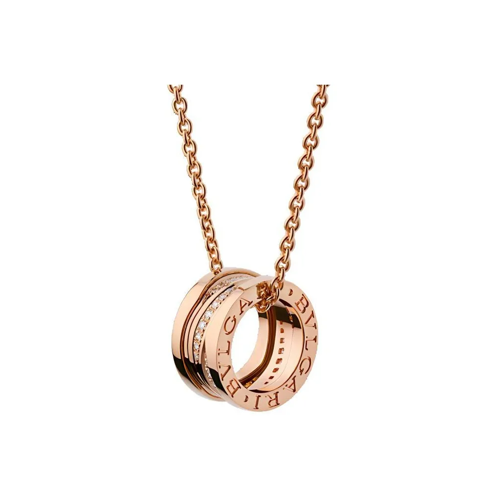 BVLGARI B.Zero1 Series 18K Rose Gold Necklaces Unisex