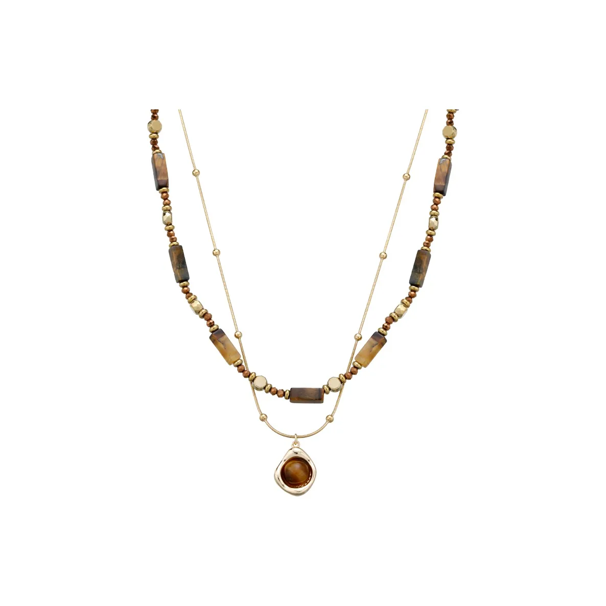 Ожерелья KANSAI с камнем тигровый глаз женские