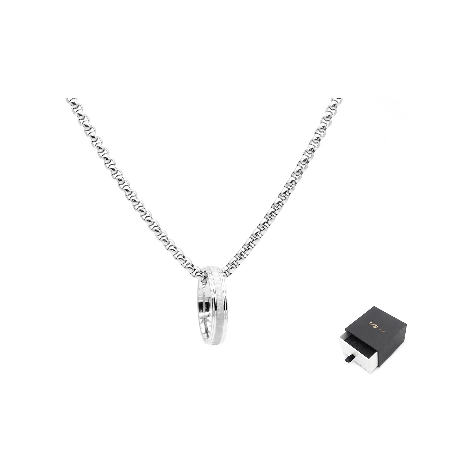 DAP Титановая сталь Ожерелье Серебряное Унисекс
