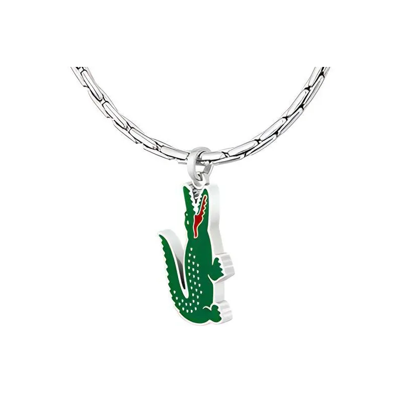LACOSTE Серебряное ожерелье из нержавеющей стали классическое мужское модель 2040228