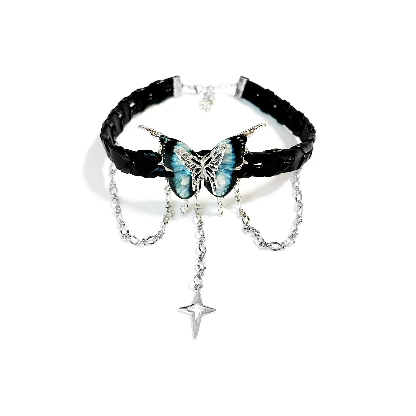KING OF BLING Alloy Leather Necklaces Unisex