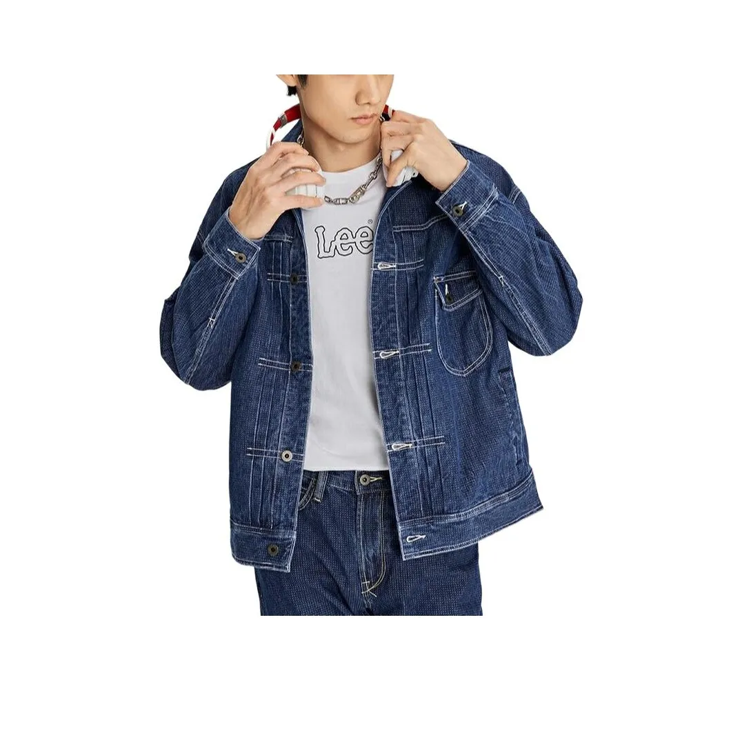 Lee Medium Blue Men's Denim Jackets Ли Средне-синие мужские джинсовые куртки