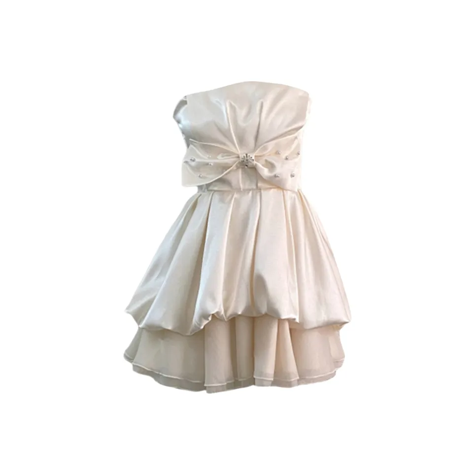 AFGGD Белые Женские Платья без рукавов