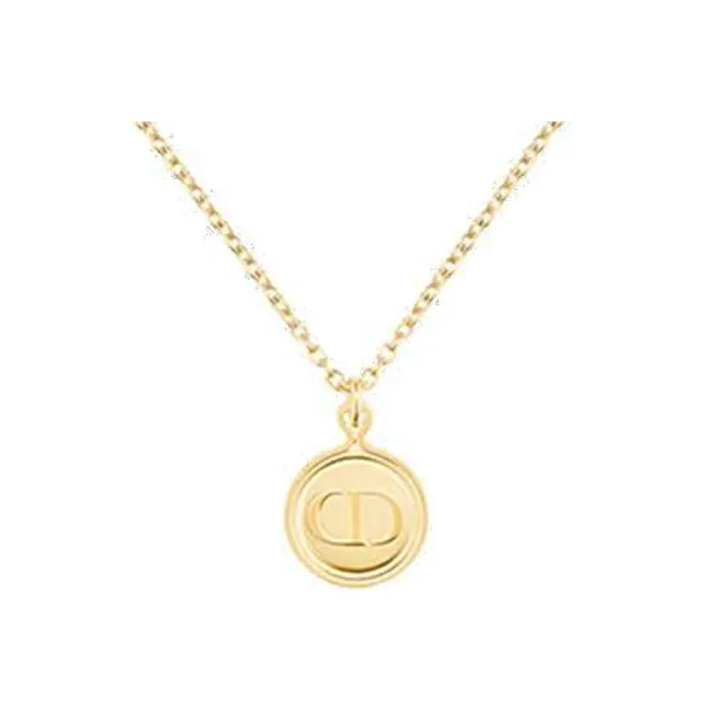DIOR Classic CD Necklace Series Metal Necklaces Women's