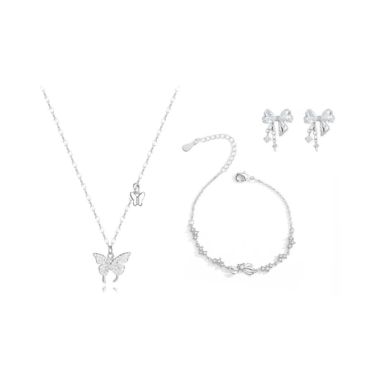 Muyan Alloy Radiant Butterfly Combination Set Necklace Women's