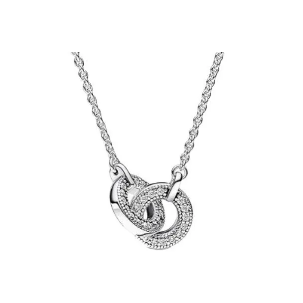 Pandora Cubic Zircon, Sterling Silver Necklaces Women's Silver