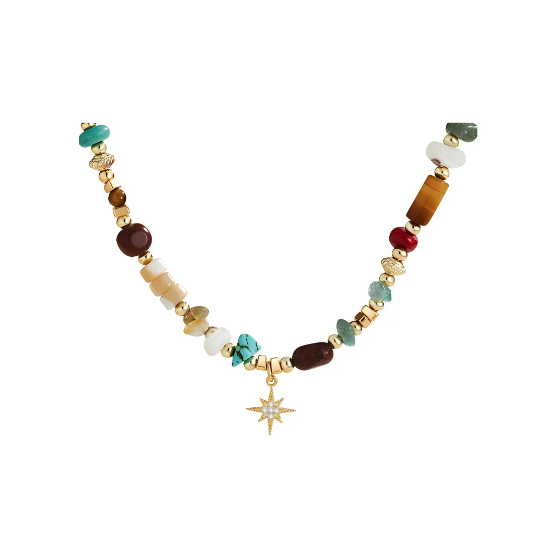 AJIDOU Натуральный камень Многоцветные Ожерелья Женские