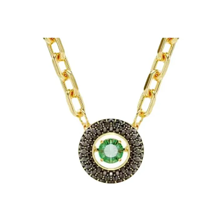 Swarovski Sparkling Dance Кристалл Золото с покрытием Ожерелье с цирконием Унисекс Золото