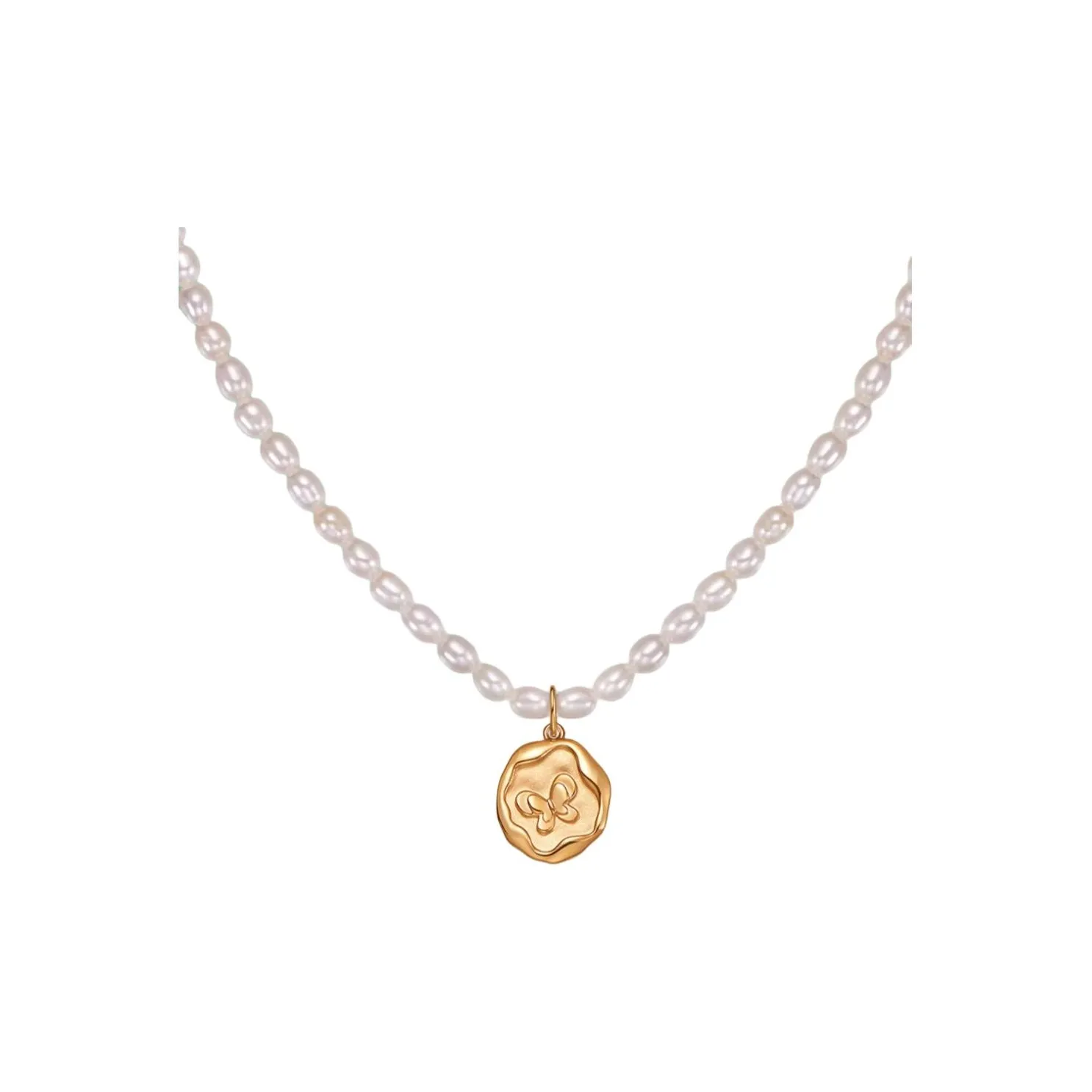 LAISHENTONGLING 18K золото Ожерелье Женское Белое Золото