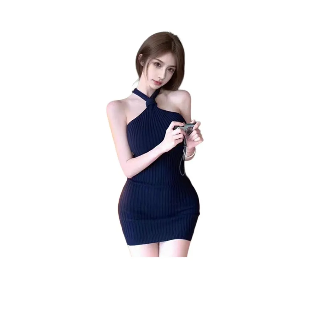 SECFLY OFFICIAL Без рукавов Платье Женское Темно-синий