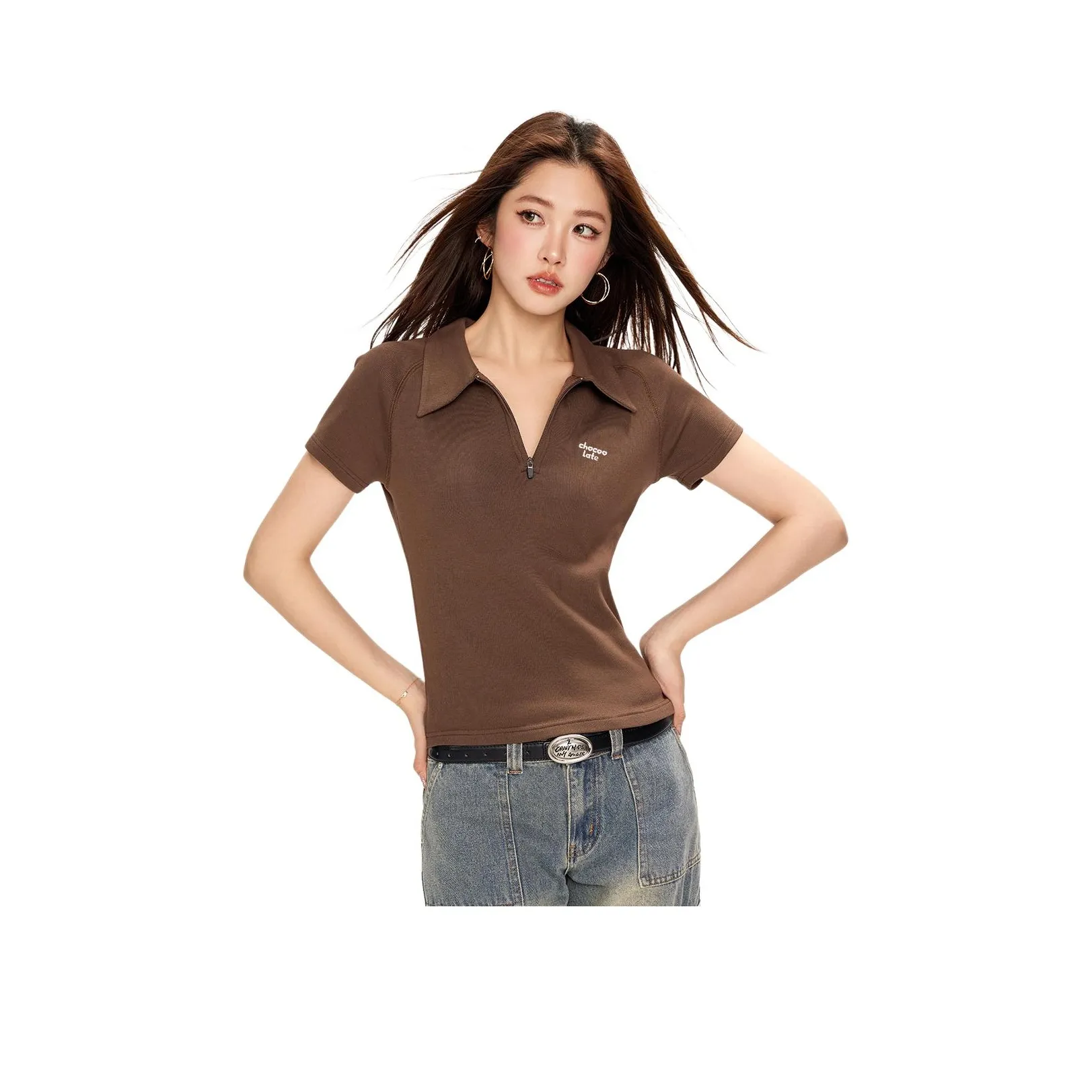 CHOCOOLATE Поло Женское Коричневое