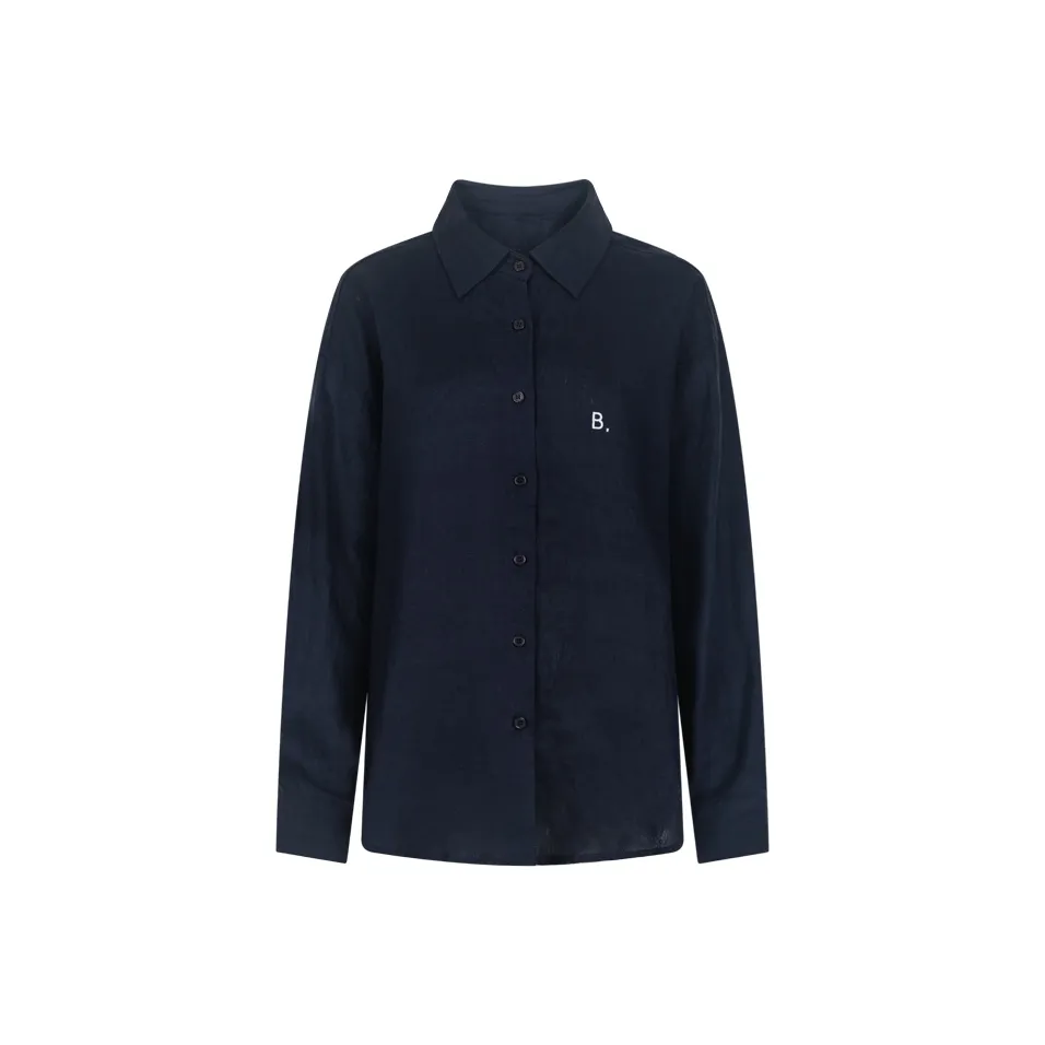 NANING 9 Темно-синие женские рубашки